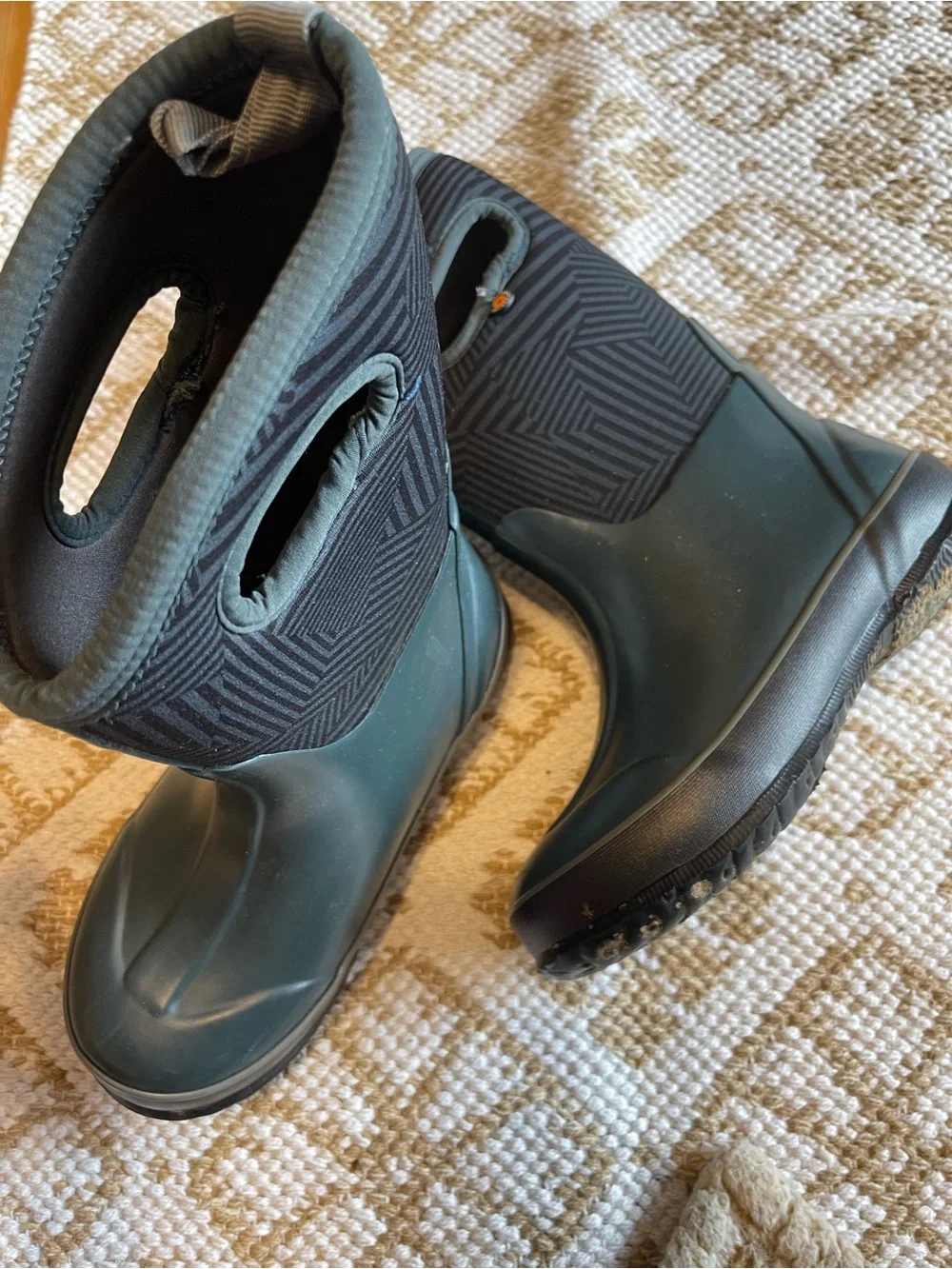 Bogs Kids Dark Green Waterproof Rain & Snow Boots